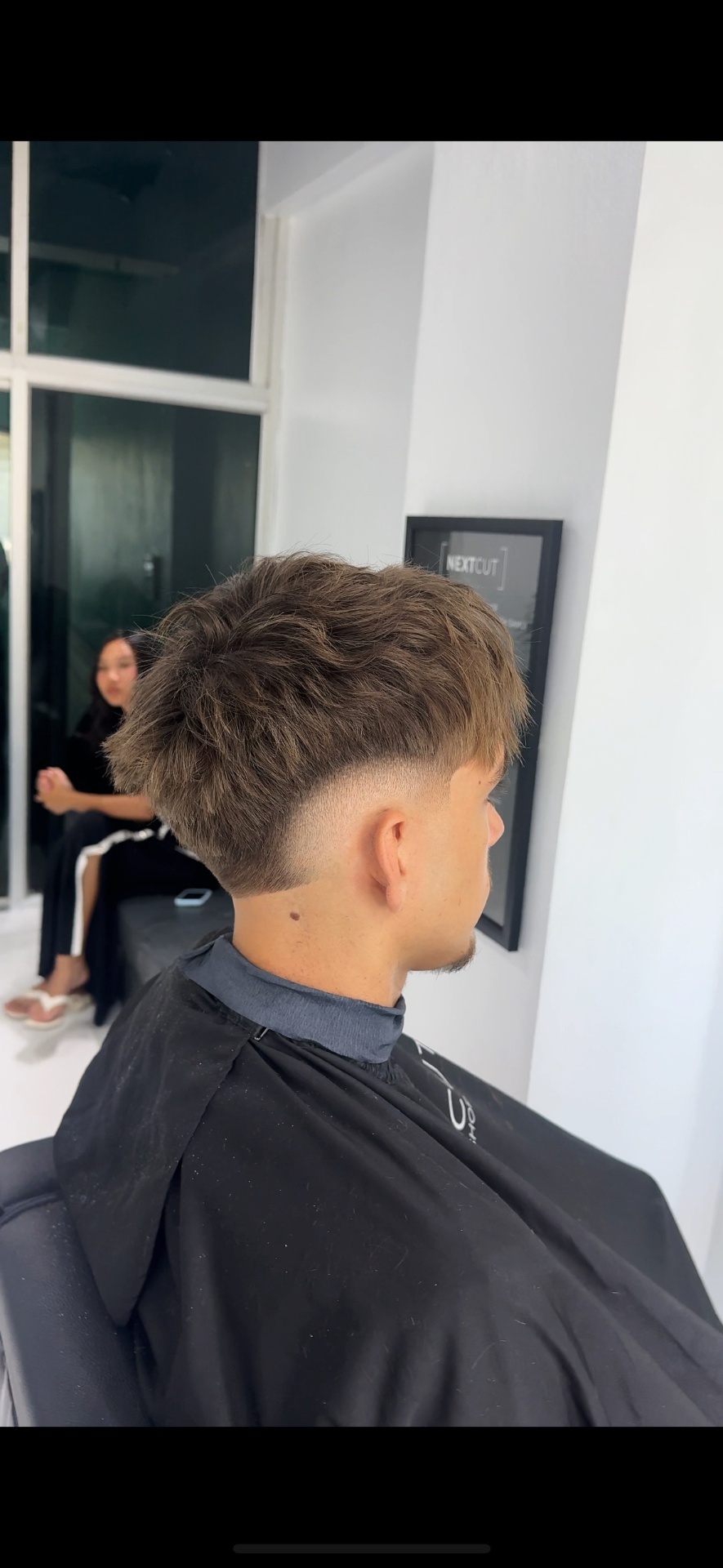 Detail of a sharp fade and line-up
